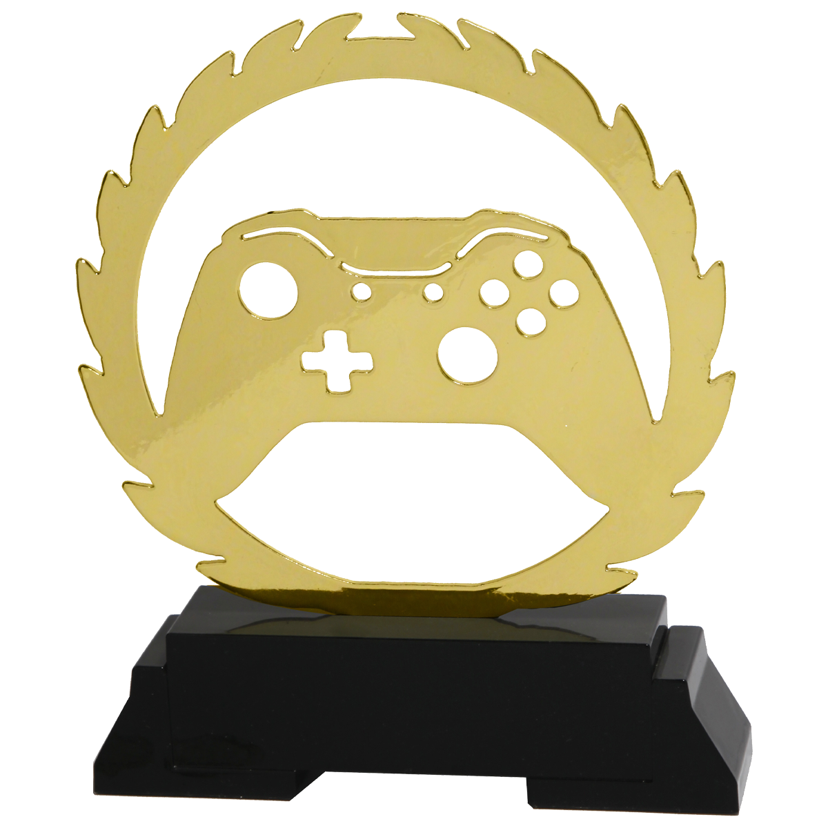 Gaming - E-Sports - Pokal - Schwarzer Sockel - Gold