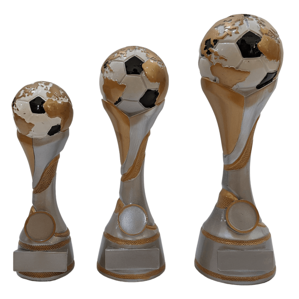 3er Fußball-Pokalserie aus Resin (massiv)